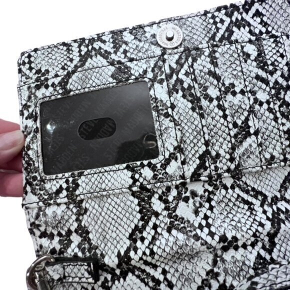 Steve‎ Madden Snake Print Crossbody Organizer Bag Faux Leather Designer Travel - Picture 10 of 16